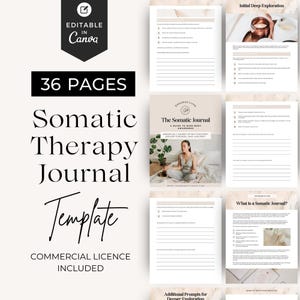 Somatic Journal Editable Canva Template, Body Awareness Workbook for Coaches, Healers & Wellness Practitioners, Mind Body Connection