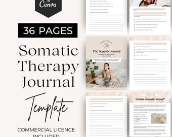 Somatic Journal Editable Canva Template, Body Awareness Workbook for Coaches, Healers & Wellness Practitioners, Mind Body Connection