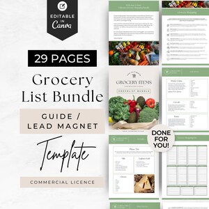 Health Coaching Program Template, Nutrition Coach Client Guide, Grocery Item Checklist and Meal Planner, Wellness eBook, Done For You,