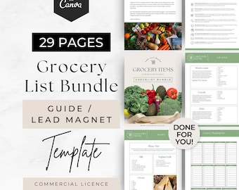 Health Coaching Program Template, Nutrition Coach Client Guide, Grocery Item Checklist and Meal Planner, Wellness eBook, Done For You,
