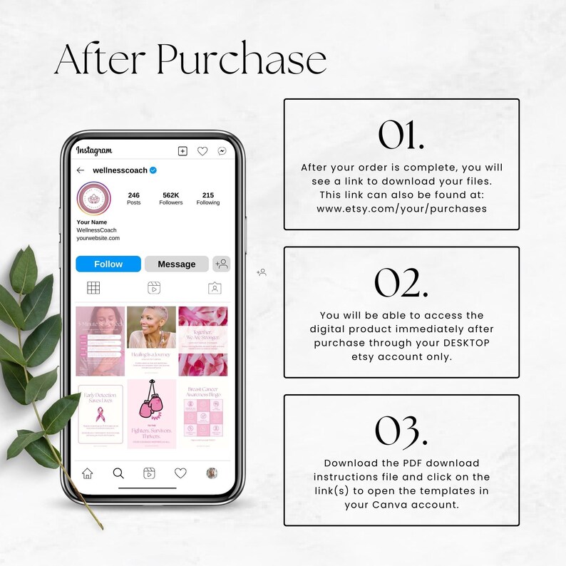 Sociala medier för medvetenhet om bröstcancer, Instagram-inlägg om kvinnors välbefinnande, professionella inom kvinnors hälsa, Rosa bandet-kampanjen, stöd till överlevande bild 8
