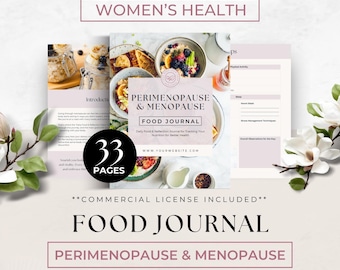 Perimenopause and Menopause Food Diary for Clients, Hormone Health Coach Lead Magnet, Women's Wellness Resource, Daily and Weekly Journal