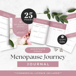 Menopause Journal Template, Womens Wellness Program Resource, Hormone Health Coach Lead Magnet, Editable Template, Perimenopause Tracker immagine 10
