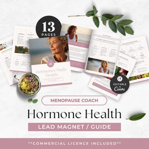 Hormone Health Lead Magnet, Menopause Balance Strategies Guide, Women's Wellness Program Resource, Perimenopause Self Care, Done For You image 10