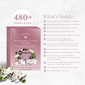 Menopause Coach Toolkit, Perimenopause Support Bundle, Hormone Health Editable Templates, Women's Wellness Program Resources, Midlife Kit zdjęcie 4