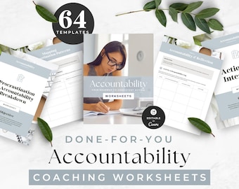 Accountability Worksheet for Self-Help, Therapy Workbook, Life Coach Program Resource, Relationship Growth, Emotional Regulation Support
