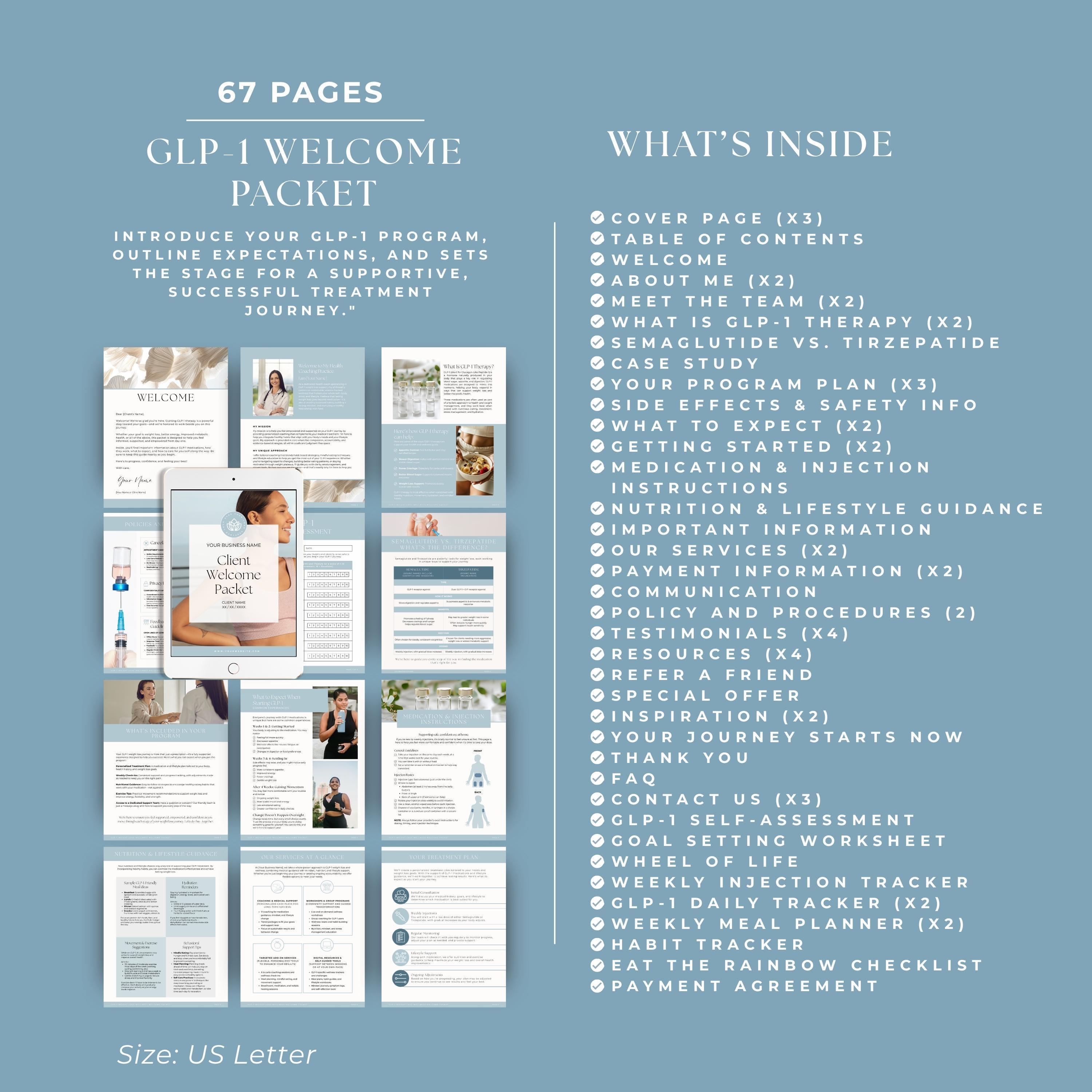 GLP1 Business Bundle Editable Canva Templates, Medical Weight Loss ...