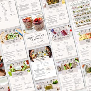 Perimenopause and Menopause Recipe Book
Lead Magnet Ebook 
Canva Editable Template
Commercial license included
16 Recipes
47 Pages