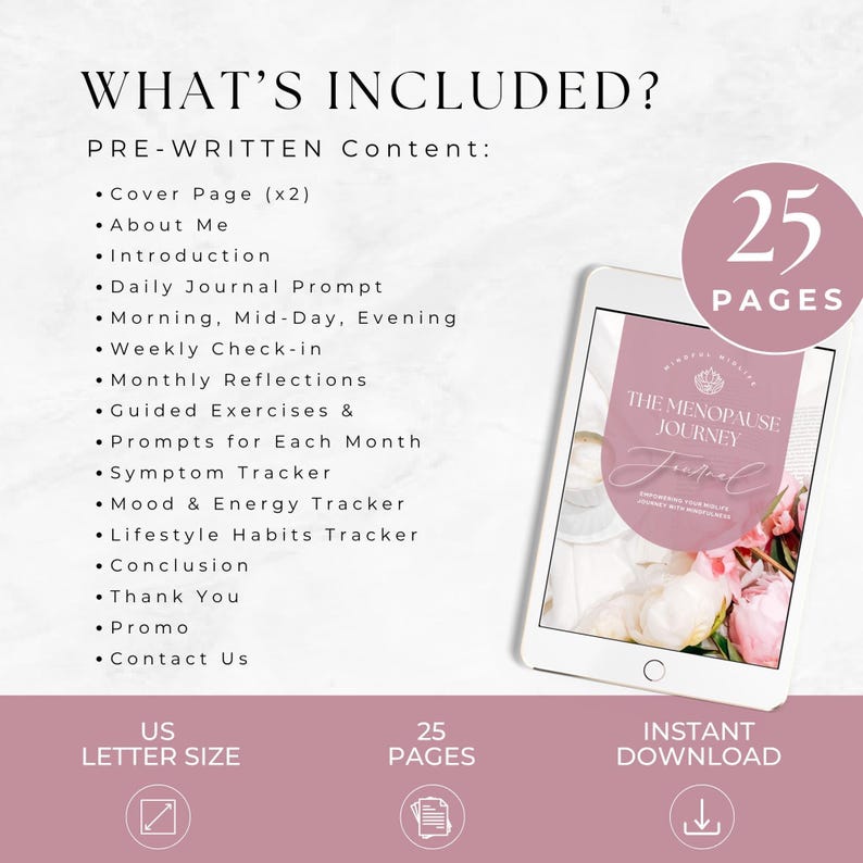 Menopause Journal Template, Womens Wellness Program Resource, Hormone Health Coach Lead Magnet, Editable Template, Perimenopause Tracker immagine 4
