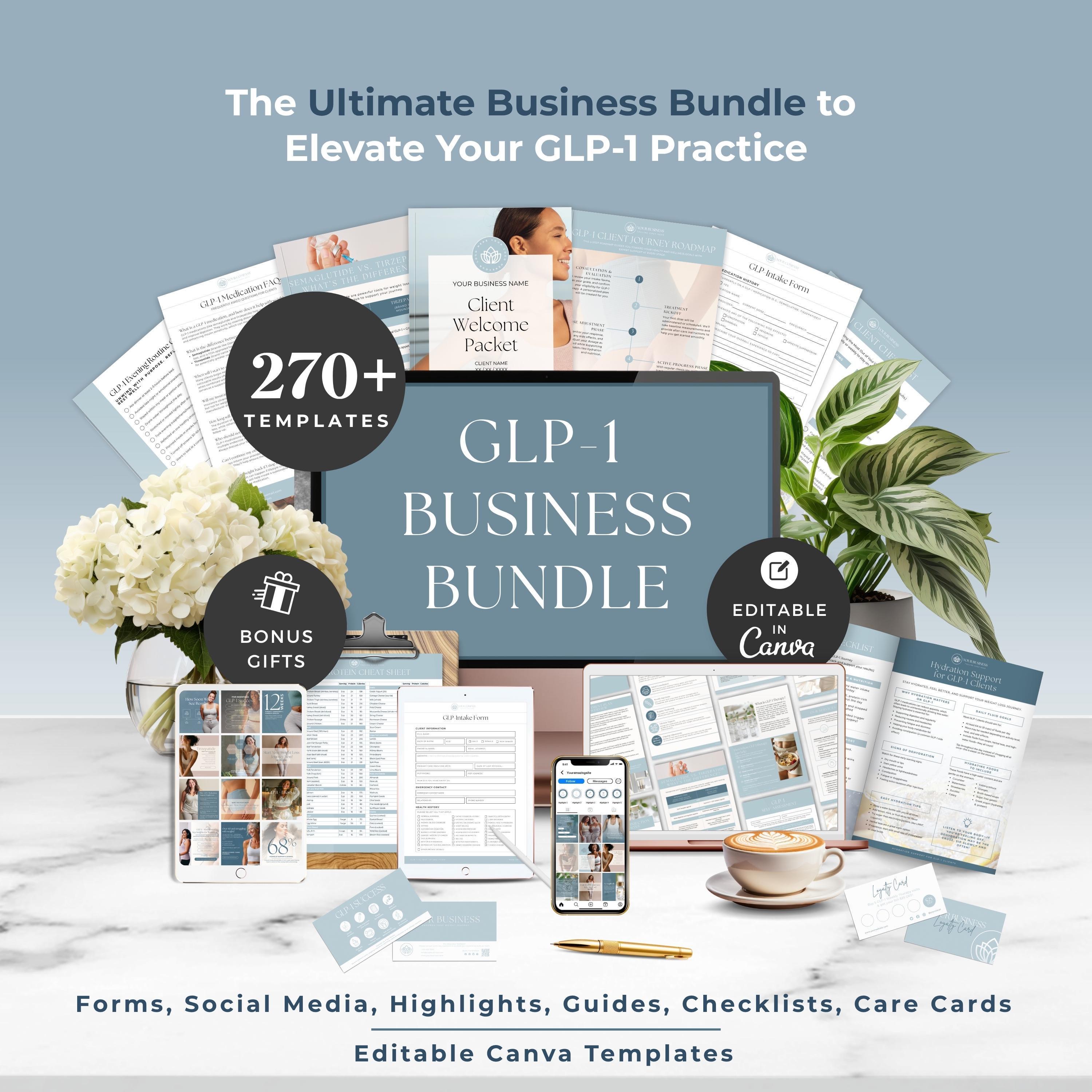glp 1 business GLP1 Business Bundle Editable Canva Templates, Medical Weight Loss  Marketing Kit, Semaglutide and Tirzepatide Med Spa Pack, Client Onboard