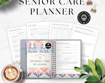 Elderly Care Planner, Caregiving Checklist, Caregiver Task List, Senior Care Planner, Senior and Elderly Care Task List, Caregiver Log