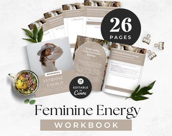 Feminine Energy Workbook, Empowerment Guide, Self-Love Worksheets, Woman Journaling Prompts, Life Coach Lead Magnet, Wellness Practitioner