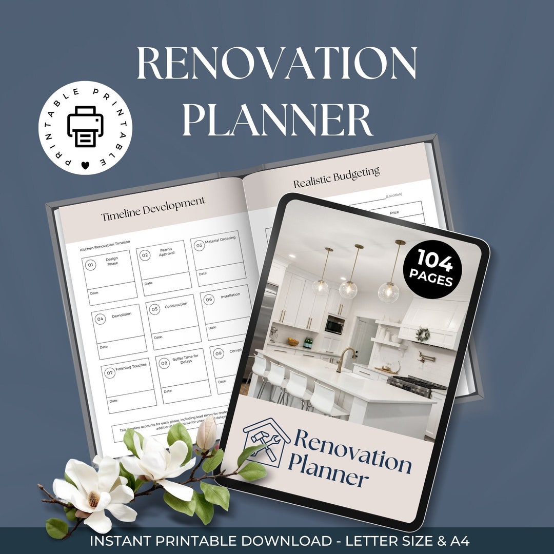 Home Improvement Planner, Renovation Checklist, Remodel Budget ...