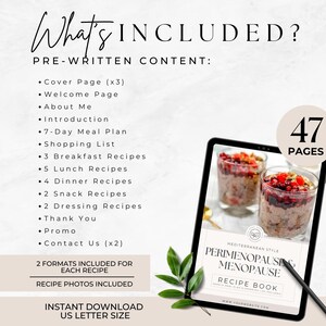Editable Perimenopause & Menopause Recipe Book Template, Hormone-Balancing Recipes for Women, Health Coaches and Nutritionists, Template image 3