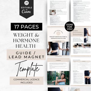 Hormone Health Guide, Health Coach Lead Magnet, Nutrition Coaching Program Template, Womens Wellness Client Resource, Done for You