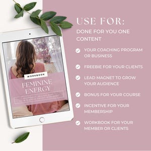 Feminine Energy Workbook, Empowerment Guide, Self-Love Worksheets, Woman Journaling Prompts, Life Coach Lead Magnet, Wellness Practitioner bild 4