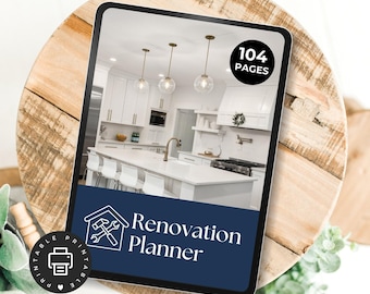 Home Reno-Planer, Checkliste für die Wohnungsrenovierung, Haushaltsplaner remodellieren, Printable Planer, minimalistisch, DIY Heimwerker