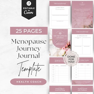 Menopause Journal Template, Womens Wellness Program Resource, Hormone Health Coach Lead Magnet, Editable Template, Perimenopause Tracker