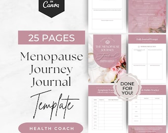 Menopause Journal Template, Womens Wellness Program Resource, Hormone Health Coach Lead Magnet, Editable Template, Perimenopause Tracker
