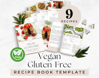 Editable Recipe Book, Vegan Gluten Free Recipes and Meal Plan, Nutrition Coaching ebook, Health Coach Lead Magnet, Dietitian Meal Planning