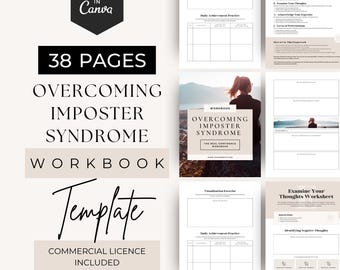 Imposter Syndrome Workbook, Life Coaching Lead Magnet, Therapy Worksheets for Self-Esteem, Personal Development Tools, Mental Health Content
