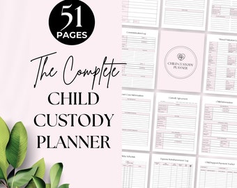 Child Custody Binder Printable, Shared Parenting Planner, Child Support, Child Custody Log, Co-Parenting Schedule, Court Case Documentation