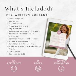 Hormone Health Lead Magnet, Menopause Balance Strategies Guide, Women's Wellness Program Resource, Perimenopause Self Care, Done For You image 3