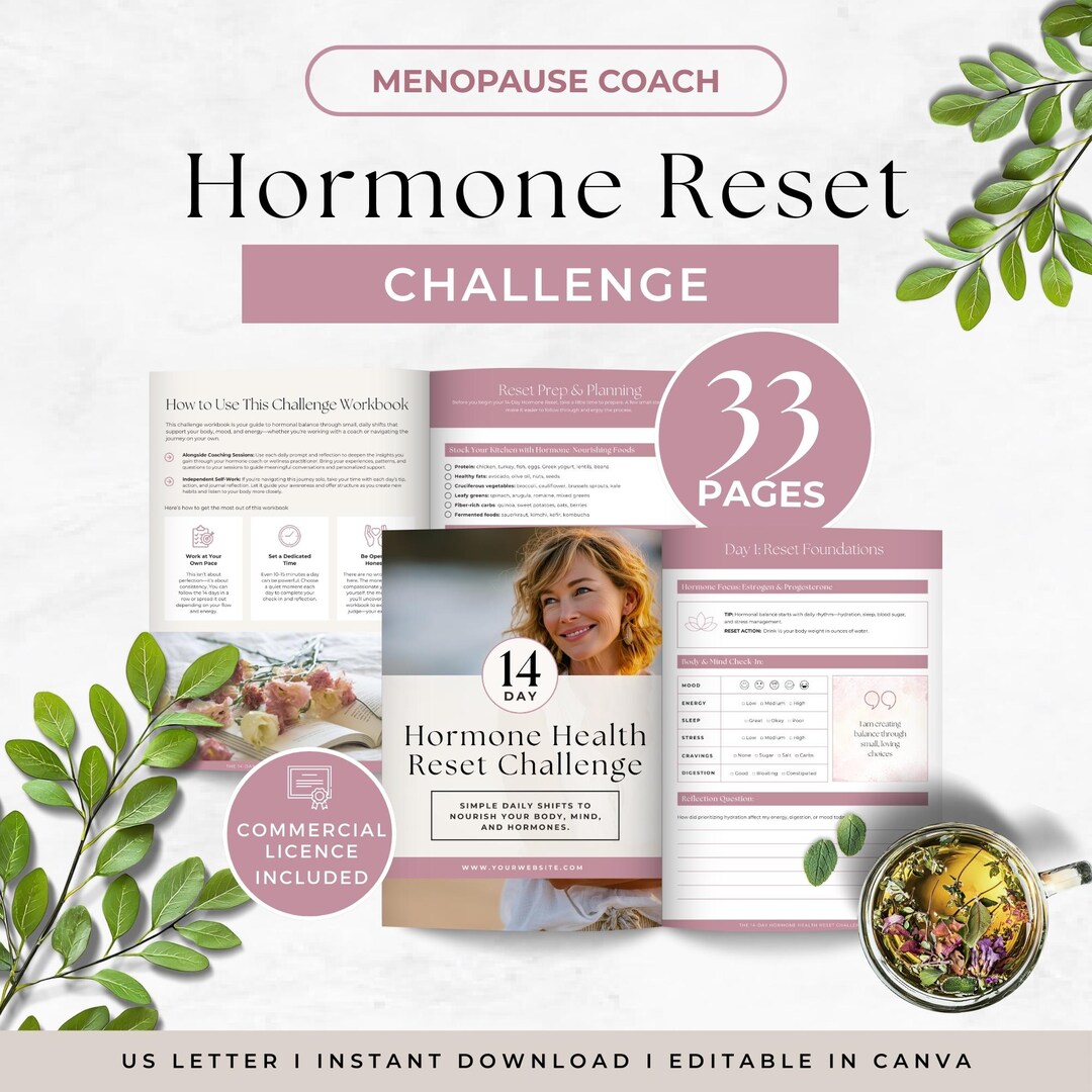Hormone Health Challenge, Menopause Coach Lead Magnet, Womens Wellness ...