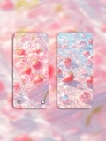 Pink Strawberry Water Wallpaper Set | 4K Aesthetic Instant Download Digital Backgrounds for iPhone | Summer Vibes | Cute Digital Art