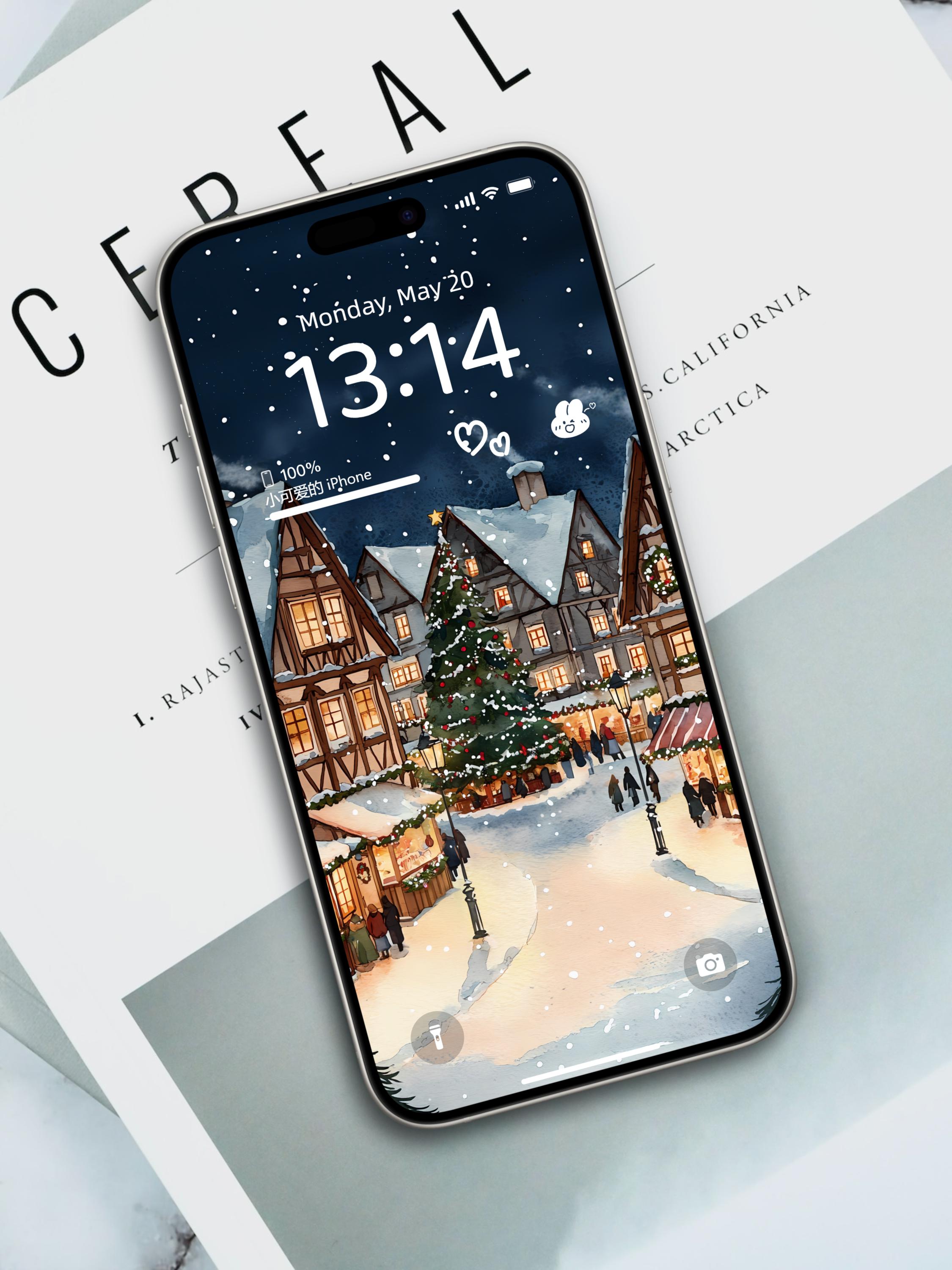 2 Christmas iPhone Wallpapers Set | High-resolution Digital Art