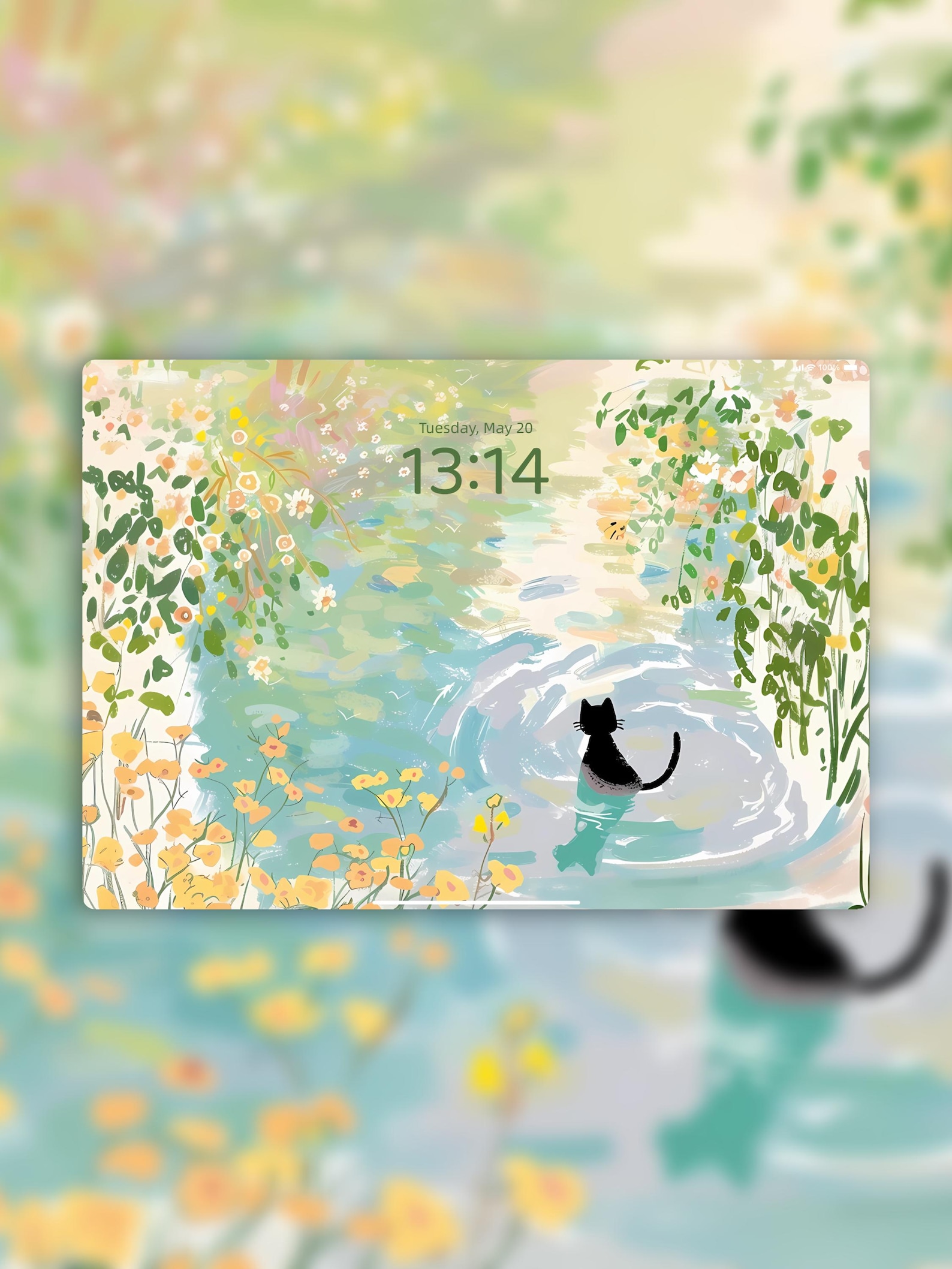 Cute Black Cat iPad Wallpaper Set | 4K Instant Digital Download | Lily ...