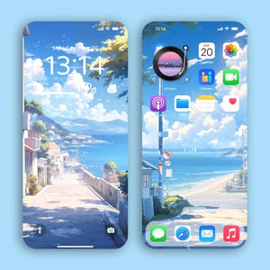 2 iPhone 壁紙デジタルダウンロード 4k | かわいい壁紙 | iOS 壁紙 | iPhone 壁紙 | ホーム画面 |