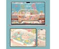 Summer Cat Bath Wallpaper Set | Pastel 4K Digital Download for iPhone, iPad & MacBook | Cute Aesthetic Background | Kawaii IOS Home Screen