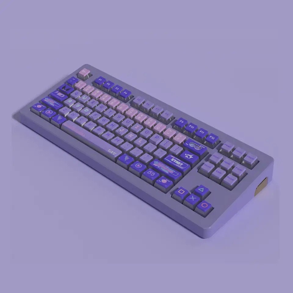 Custom Pudding Backlit Keycaps 126 Pcs for Mechanical Keyboards Silver ...