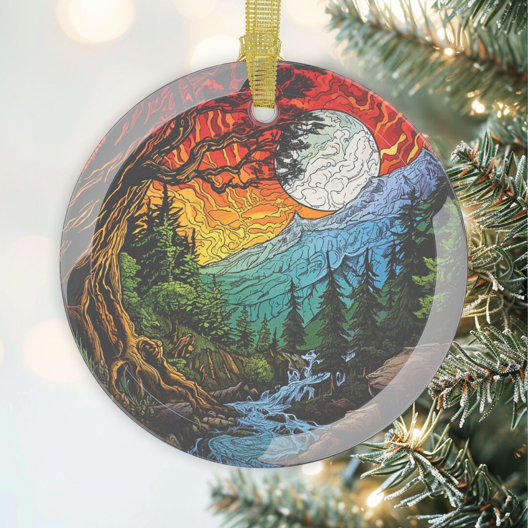 Grateful Dead Fire on the Mountain Glass Ornament Etsy