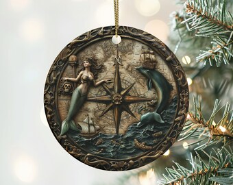 Compass Rose Ceramic Ornaments 9 (1pcs, 5pcs, 10pcs, 20pcs)