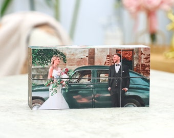 Custom wedding photo cube, Personalized Wedding photo gift, birthday gift for her, anniversary, Photo Cube Gift, wife, Bride and groom