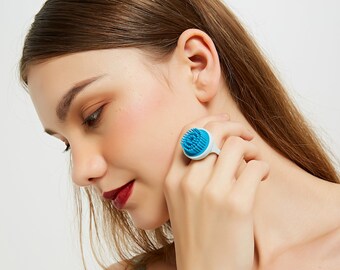 Brush Fidget Ring | Soft Sensory Ring | ADHD Anxiety Relief | Interchangeable Silicone Ring | Curio