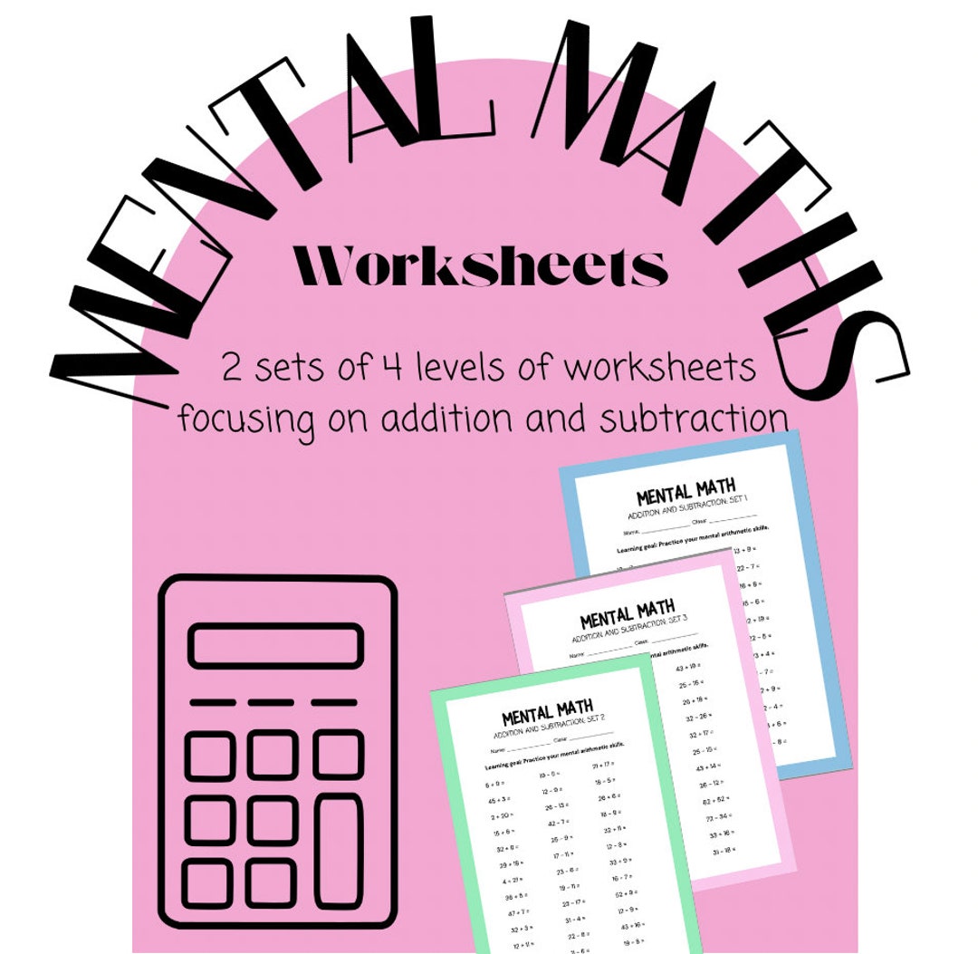 Mental Maths Worksheet for Teachers - Etsy