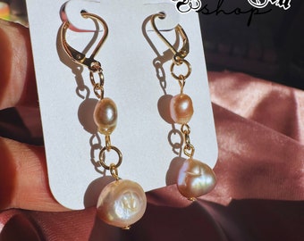 Pink Pearl Earrings