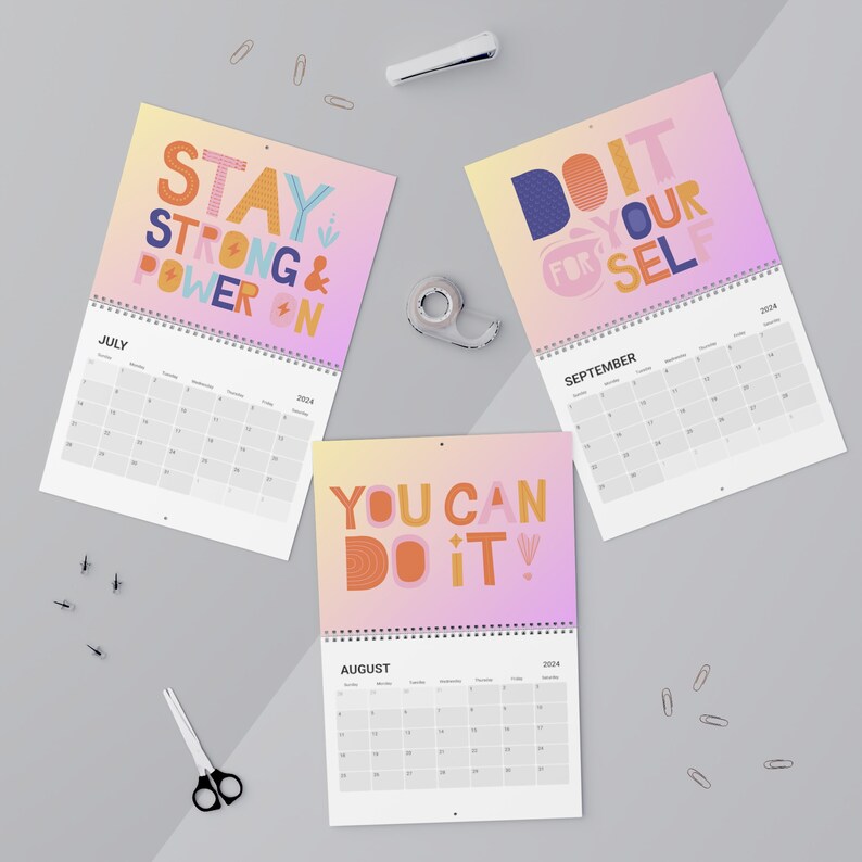 2024 Motivational Calendar Etsy