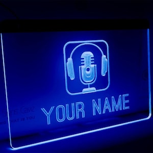 Personalized Recording On-Air light | RGB multi-color LED sign with a remote