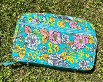Groovy Bright Floral Canvas Suitcase Bantam Travelware Luggage