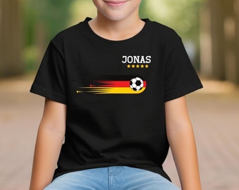 Personalisierbares Fußball T-Shirt Kinder, Kinder T-Shirt, Fußball T-Shirt Jungen, EM T-Shirt, Fußballtrikot Jungen, Geburtstagsgeschenk