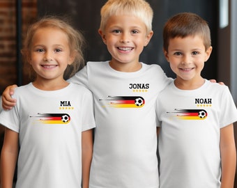 Fußball T-Shirt Jungen, Personalisierbares Fußball T-Shirt Kinder, Kinder T-Shirt, EM T-Shirt, Fußballtrikot Jungen, Geburtstagsgeschenk