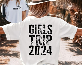 Personalisierbare Girls Trip Shirts, Mädels Trip Shirt, Mädels on Tour Shirt, Mallorca Shirts, Party Shirts für Frauen, Gruppenshirts