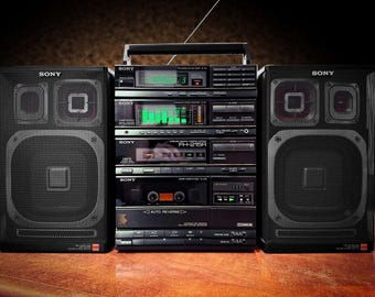80's Sony CFS-450 Stereo Super Woofer Cassette Playeram/fm Radio