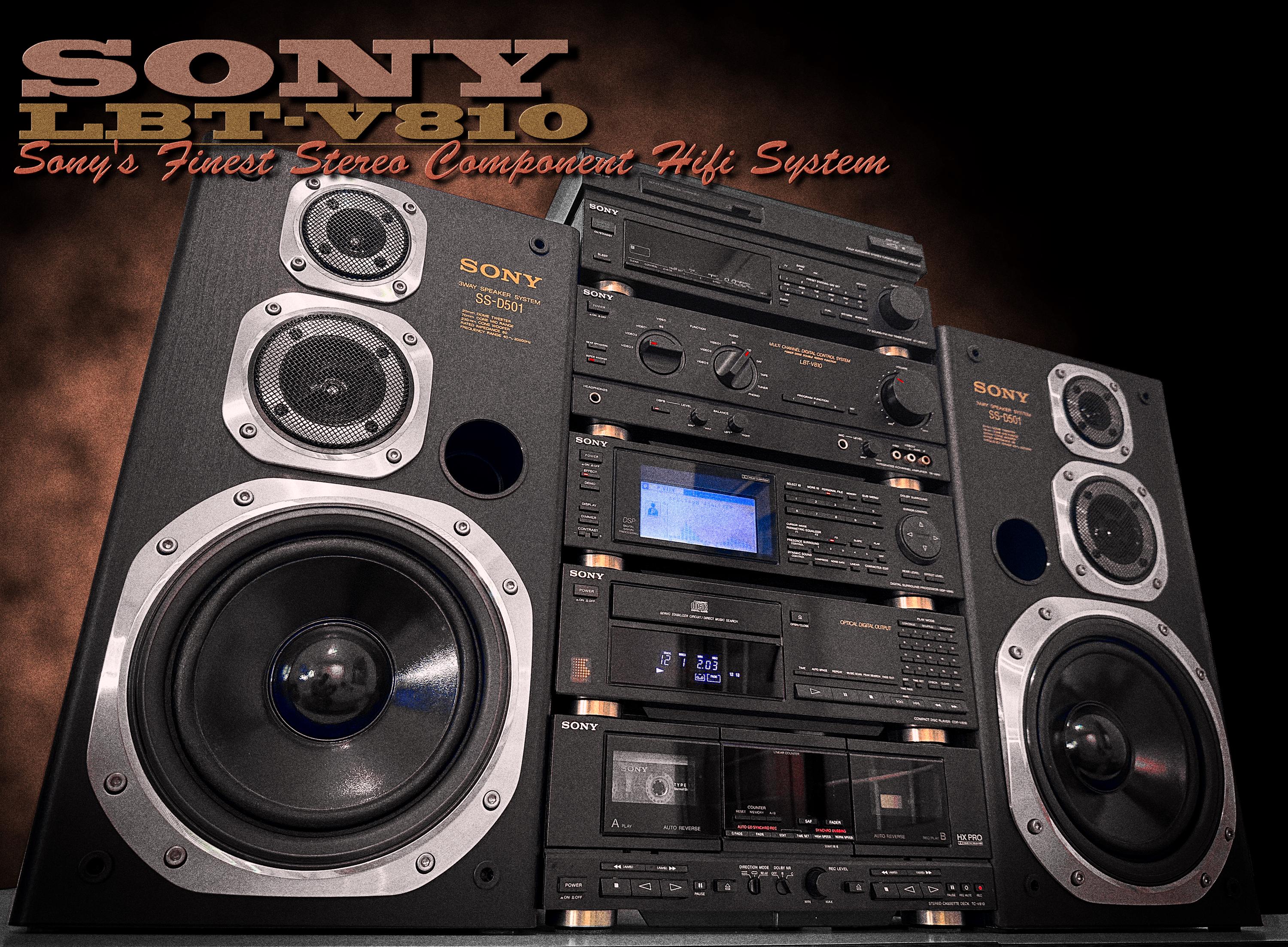 SONY LBT-V810 Rare Complete Vintage Components Stereo System