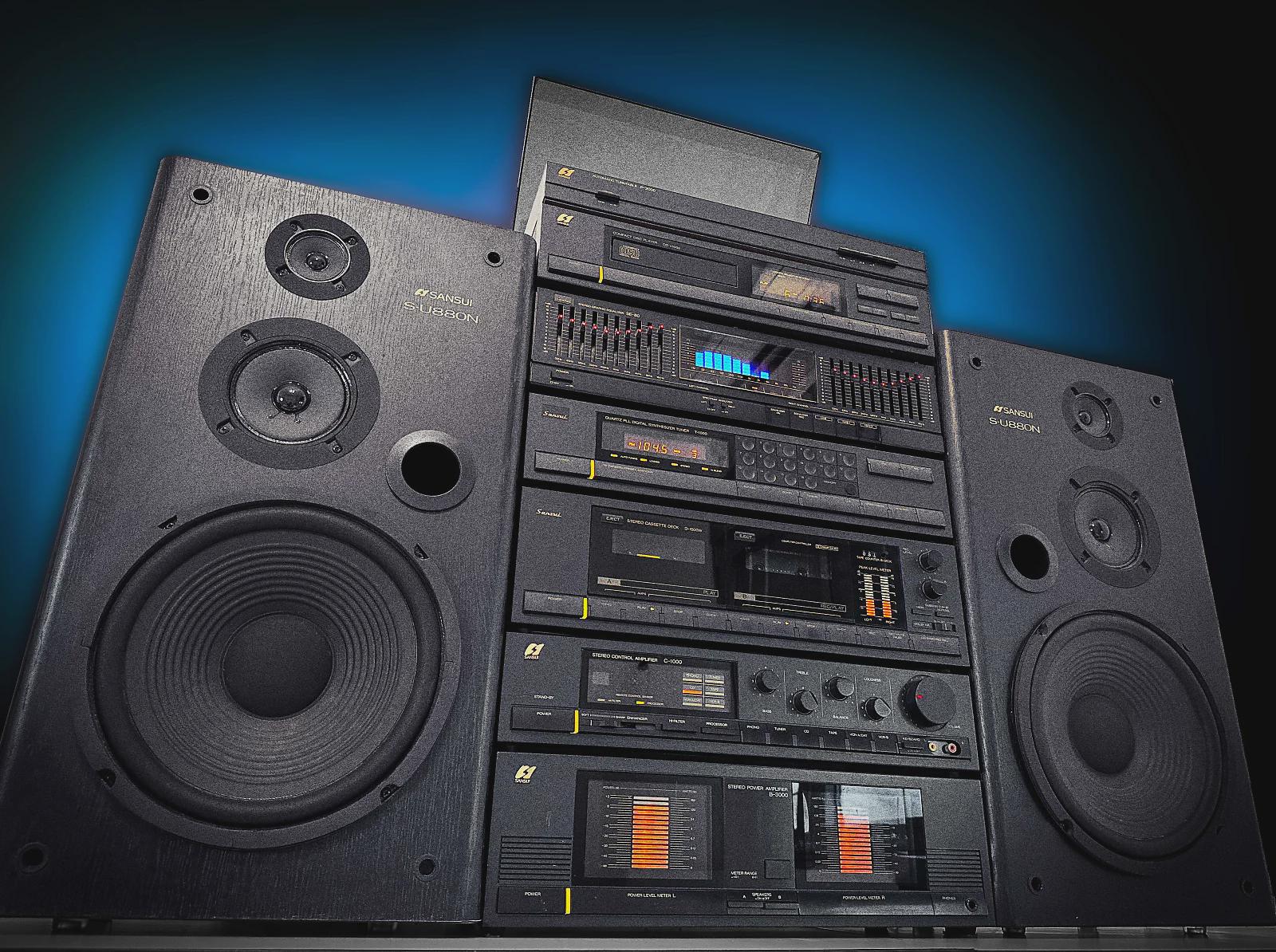 Sansui B-3000 BLACK Rare Complete Vintage Stereo Component System