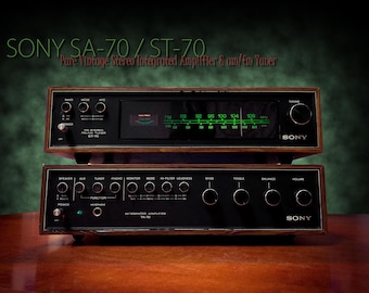 Conjunto de amplificador y sintonizador estéreo vintage SONY TA-70 + ST-70 RaRe Pure